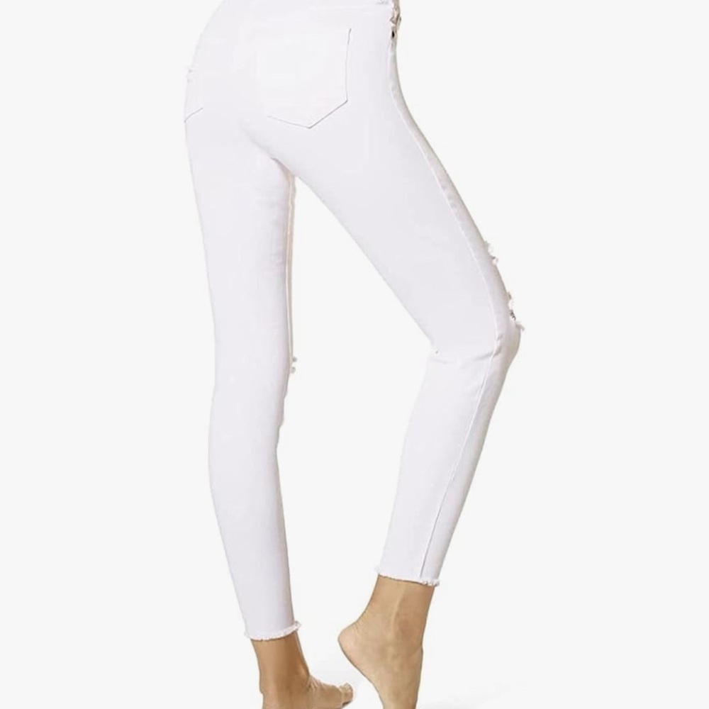 HUE White denim leggings - Picture 2 of 5